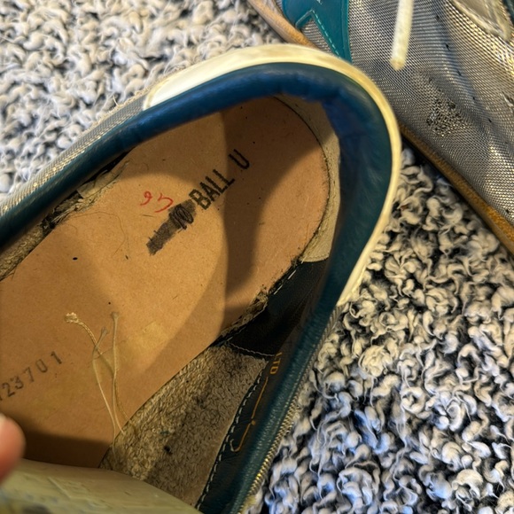 Golden Goose Ballstar sneakers, silver mesh design, in good used condition - Picture 12 of 16